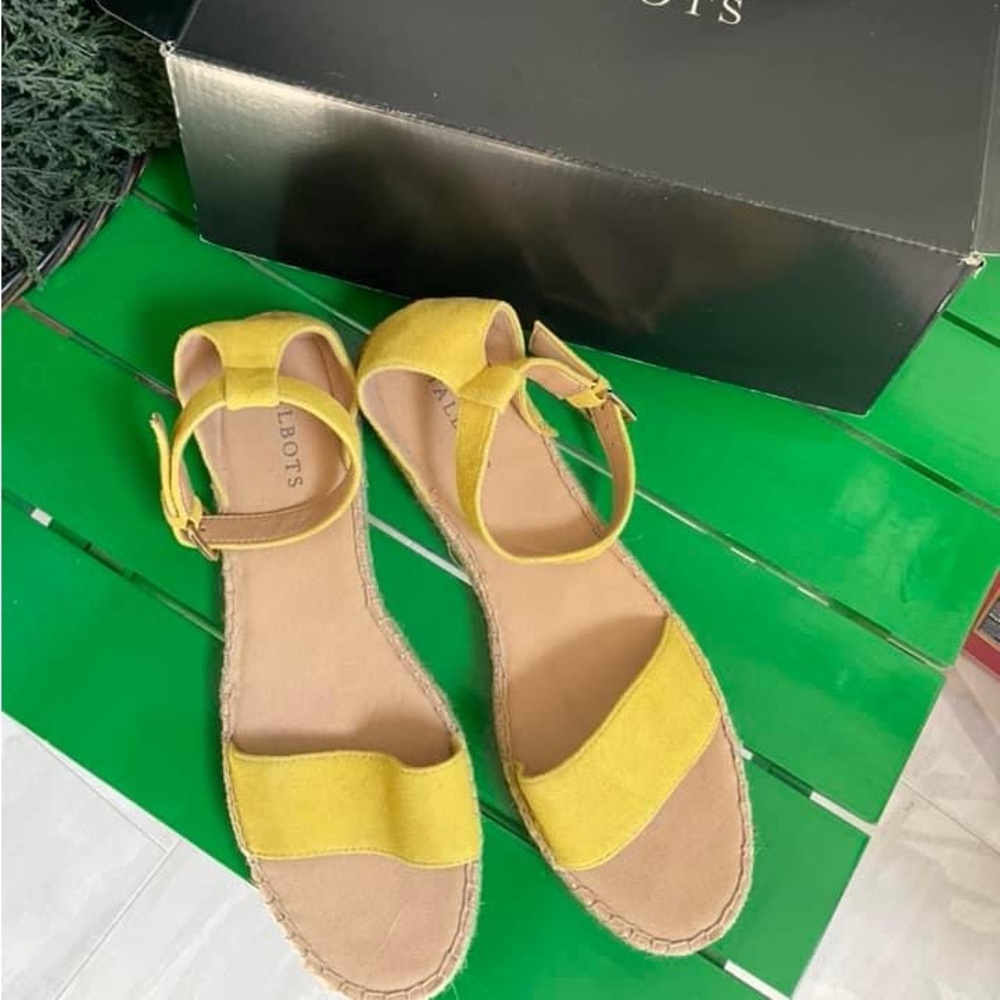 Talbots Yellow Flat Espadrilles Size 9.5